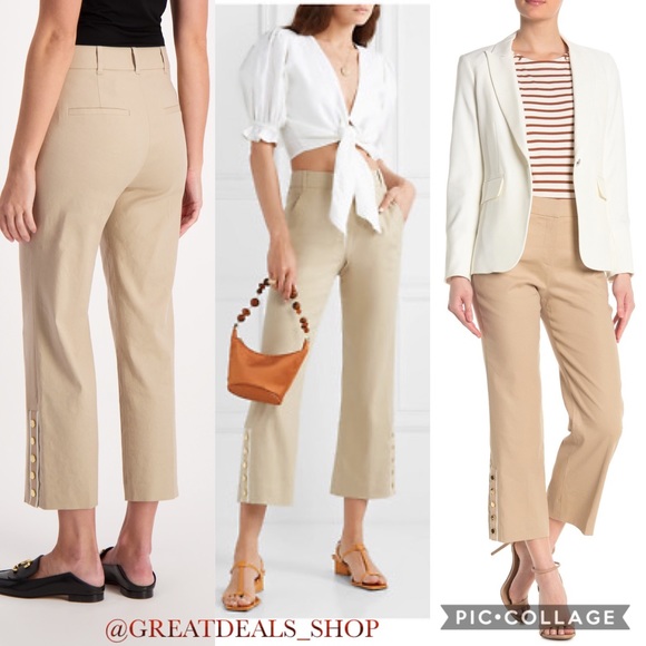 Veronica Beard Pants - •CLOSING VERONICA BEARD• MARTIN KHAKI TRIM PANTS